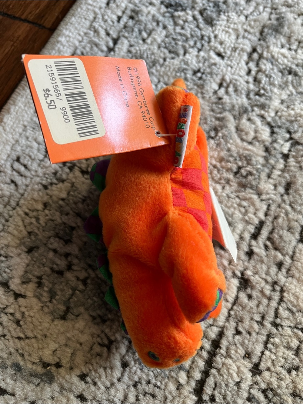 Orange Plush Gymboree Dinosaur 1996 NWT